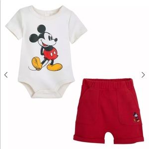 Baby Mickey Mouse Bodysuit & Short Set